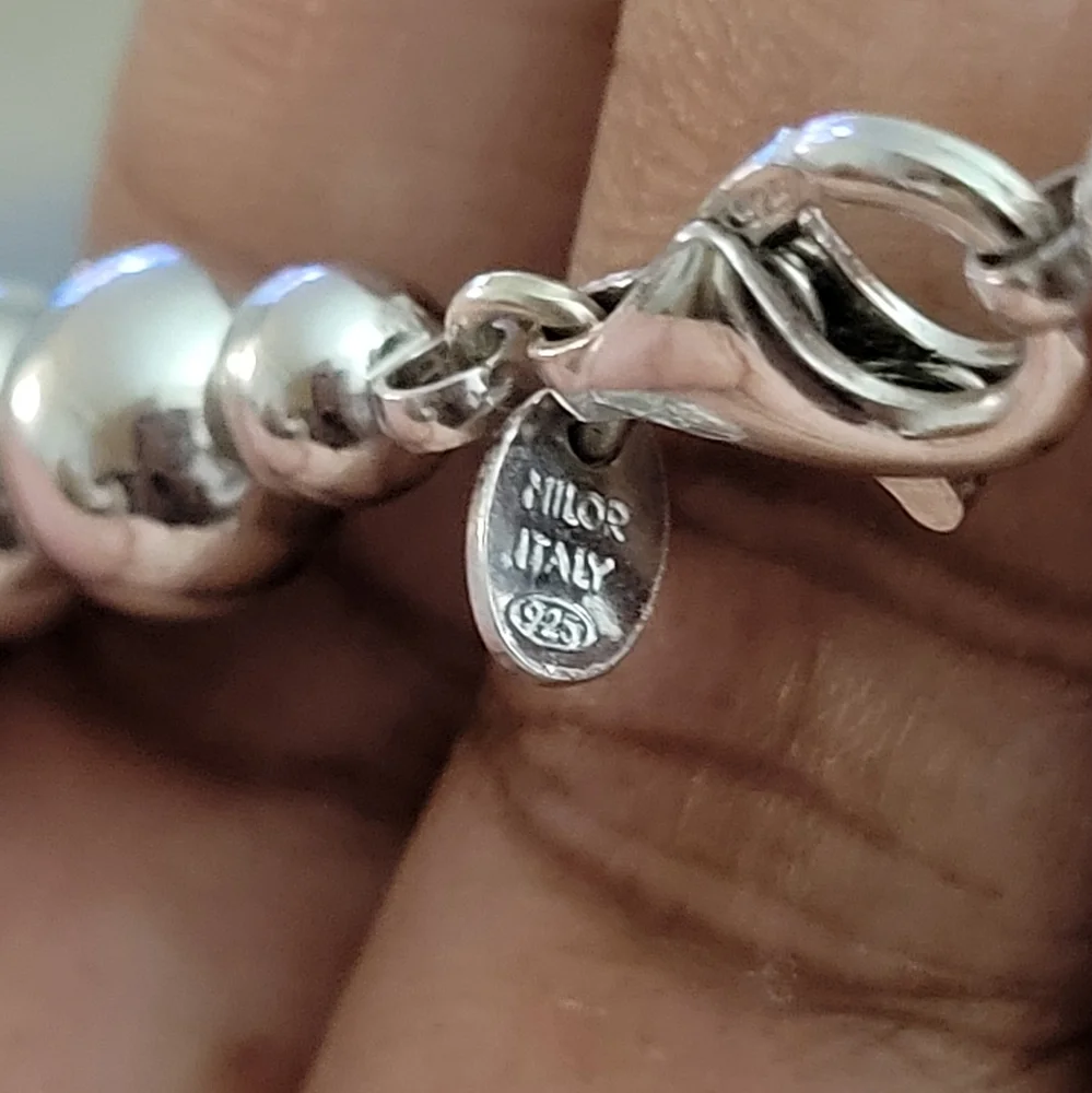 Milor 925 Italy Bead Necklace ( Sold ) - Picture 6 of 11